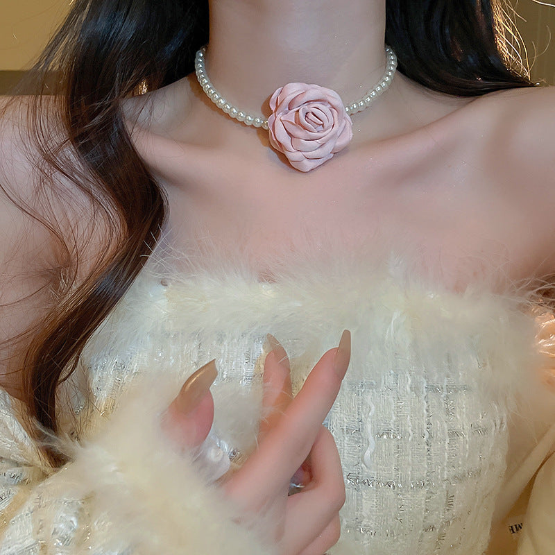 Net Yarn Flowers Ribbon Heart Fashion Necklaces