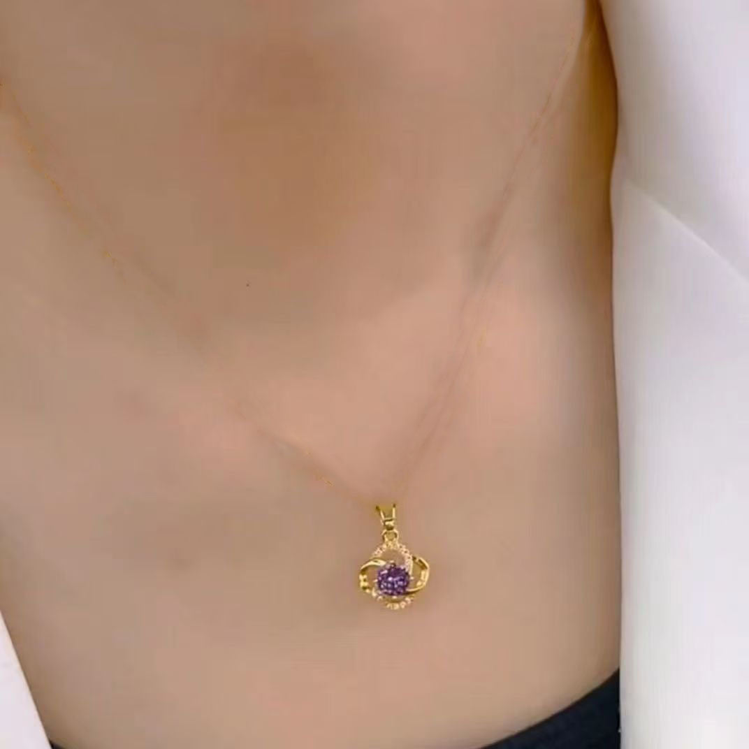 Trendy Fresh Four-leaf Flower Female Korean Niche Necklaces