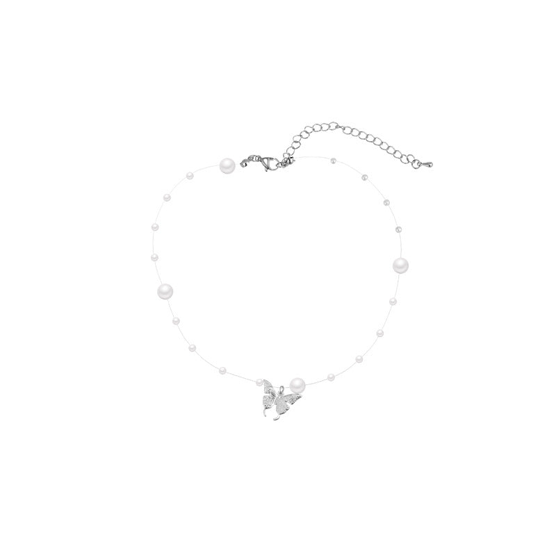 Butterfly Female Light Luxury Minority Design Sense Advanced Clavicle Chain Necklace
