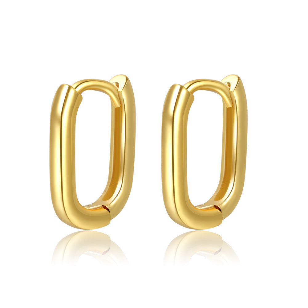 Ear Hollow Pattern Clip Fashion Geometry Female Rings