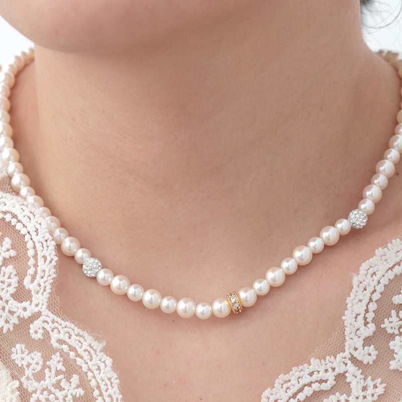 French Vintage Pearl Handmade Beaded Starry Sky Advanced Necklaces