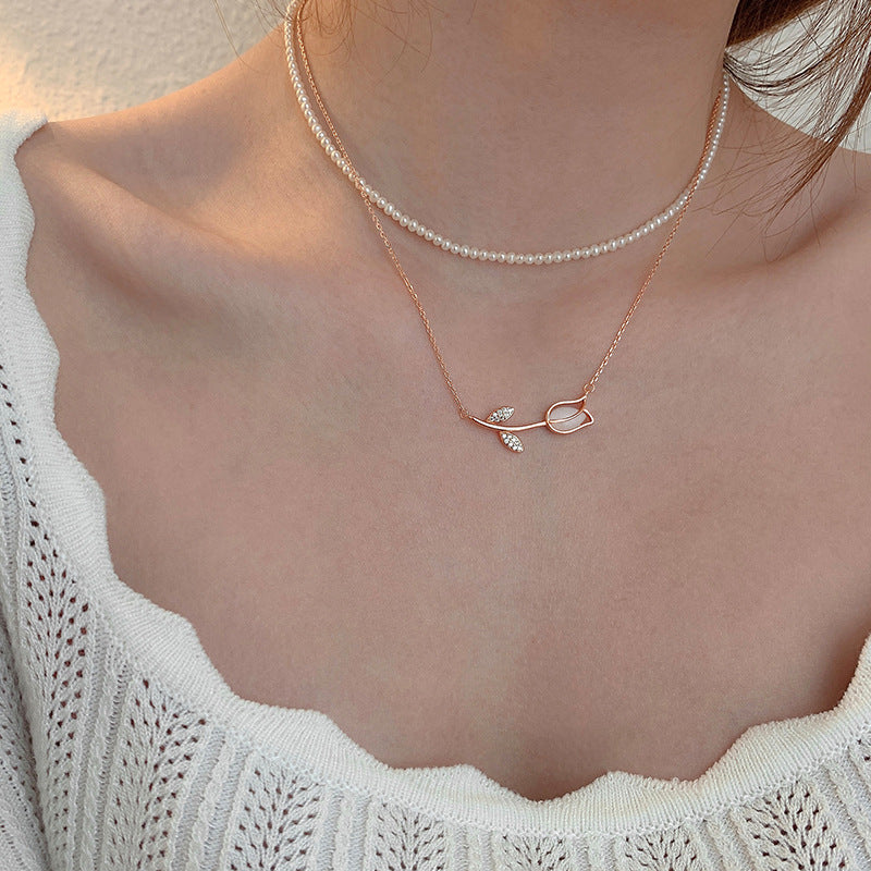 Women's Rose For Design High-grade Light Luxury Necklaces
