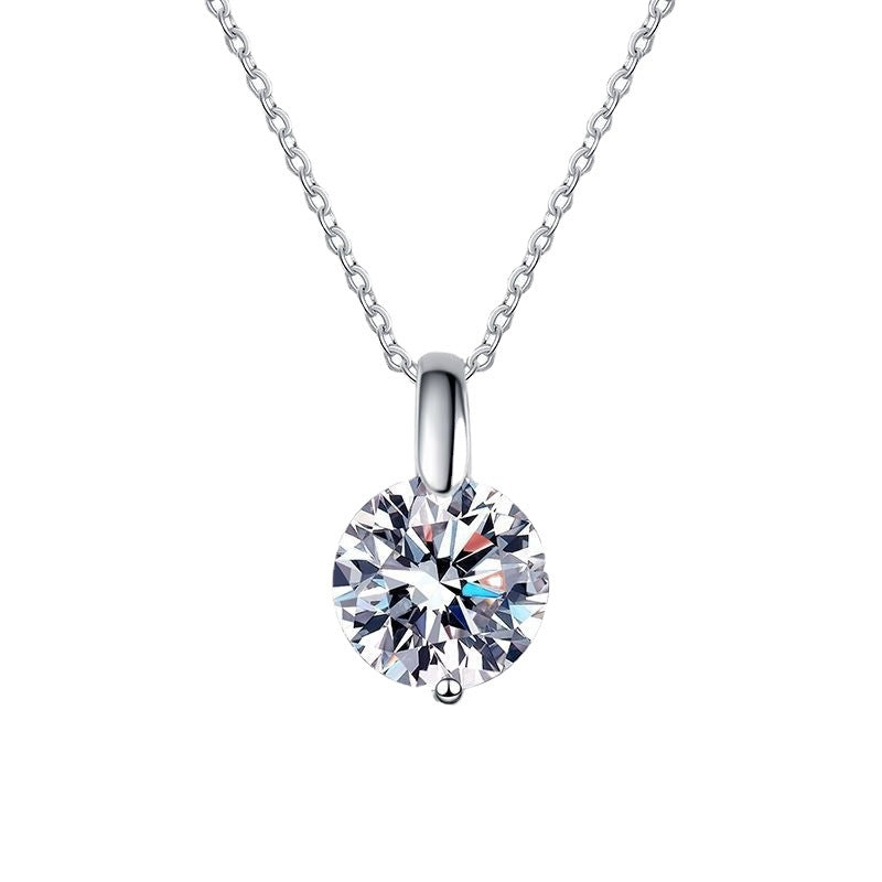 Sterling Sier Clavicle Chain Diamond Classic Necklaces