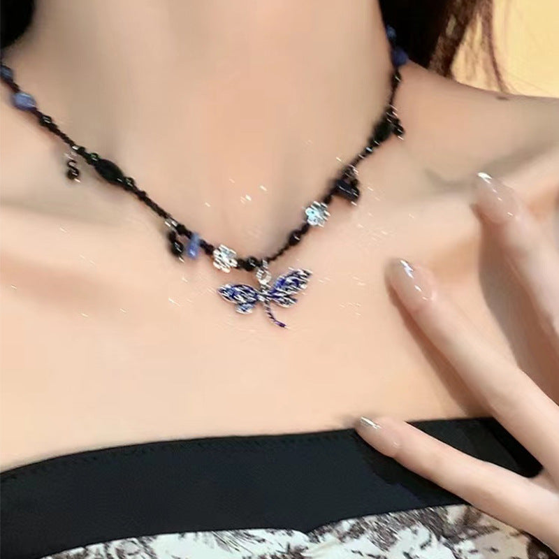 Women's Beaded For Design High-grade Butterfly Clavicle Necklaces