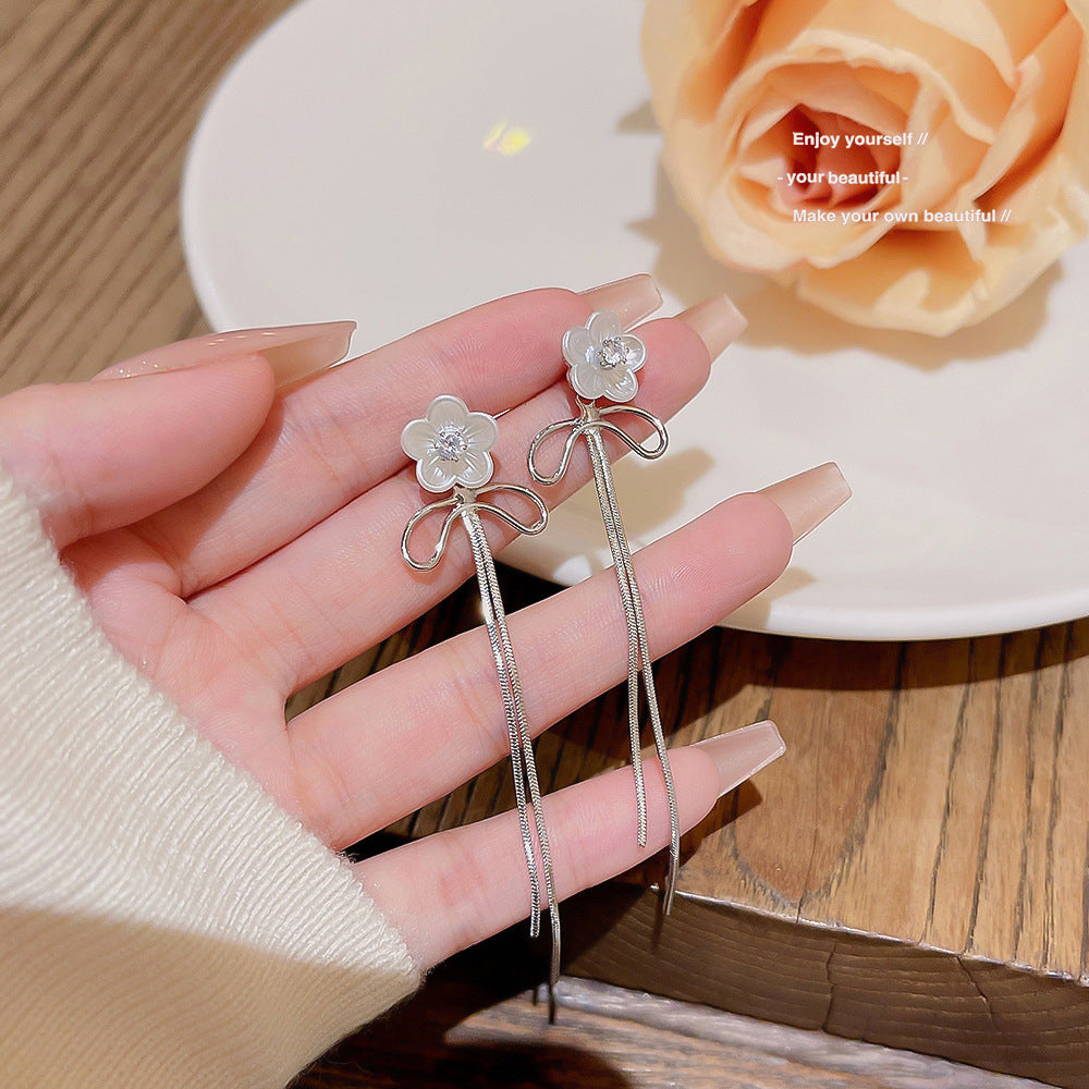 Flower Tassel Summer High-grade National Style Sweet Accessories Fashion Earrings