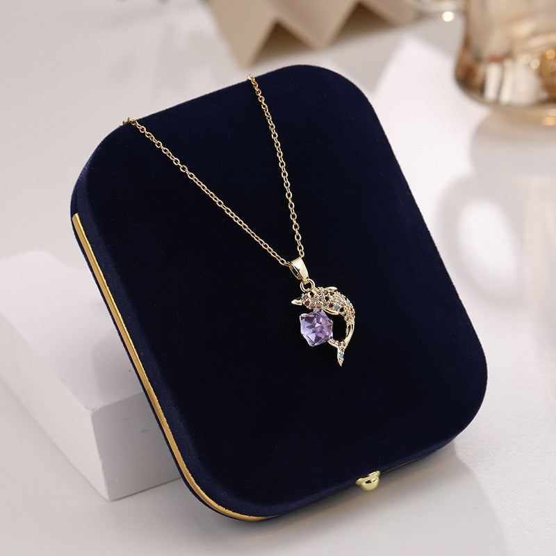 Women's Ocean Style Fish Ornament Random Match Titanium Necklaces