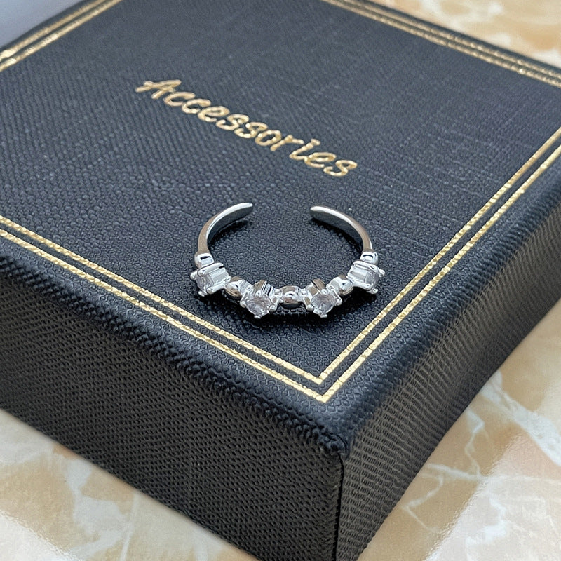 Luxury Small Simple Open Female Cold Style Sweet Cool Rings