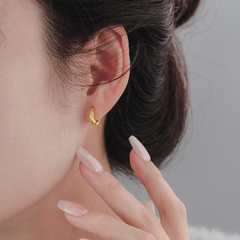 Women's Exquisite Clip Round Trendy Hoop Summer Earrings
