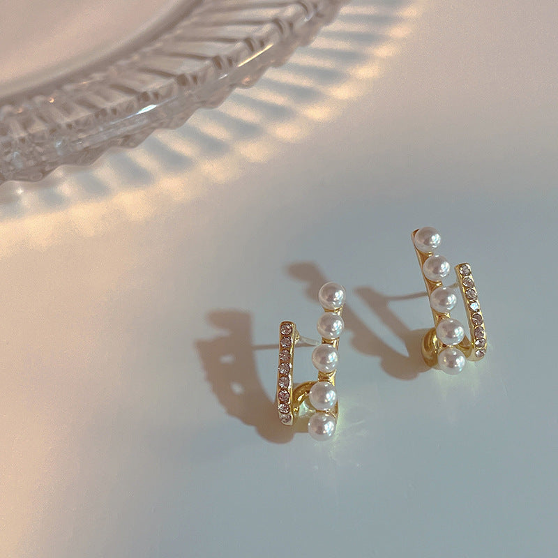 Women's Sier Pin Korean Style High Sense Special Earrings