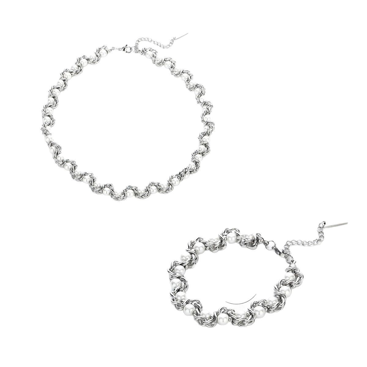 Design Pearl Chain Winding Female Affordable Necklace