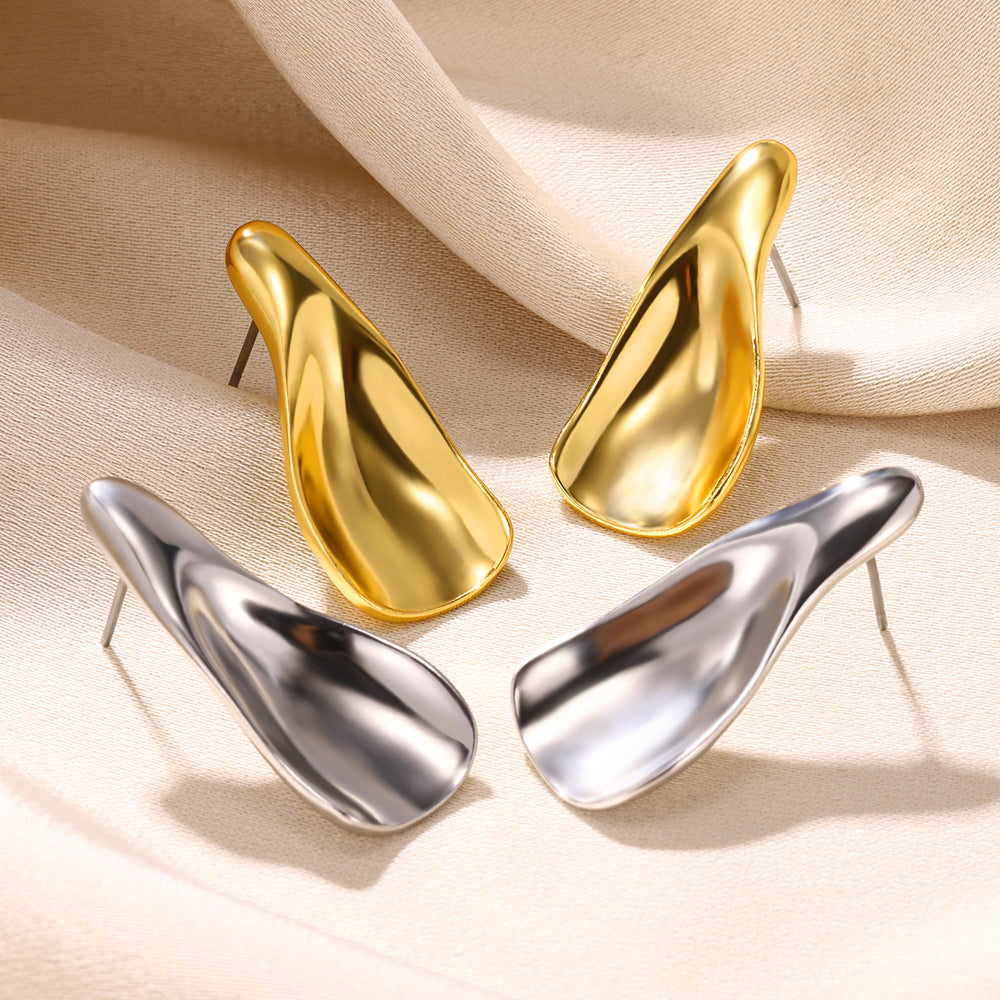 Irregular Cross Geometric Heart Shape Graceful Earrings