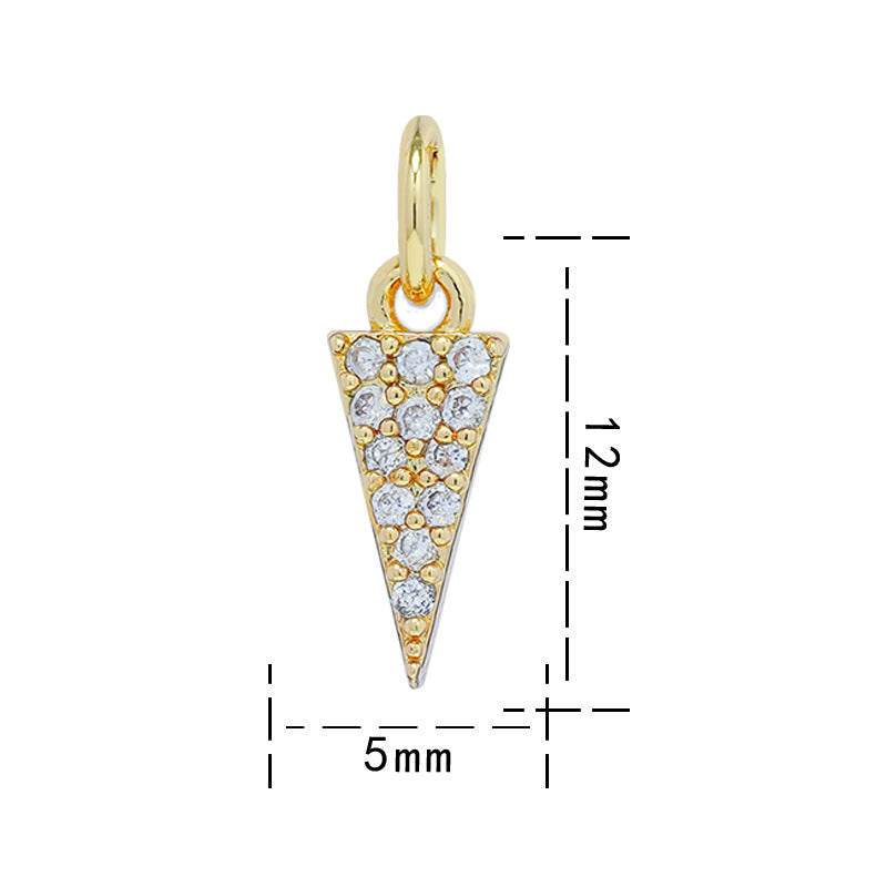 Copper Micro Inlay Real Gold Plating Accessories Pendants