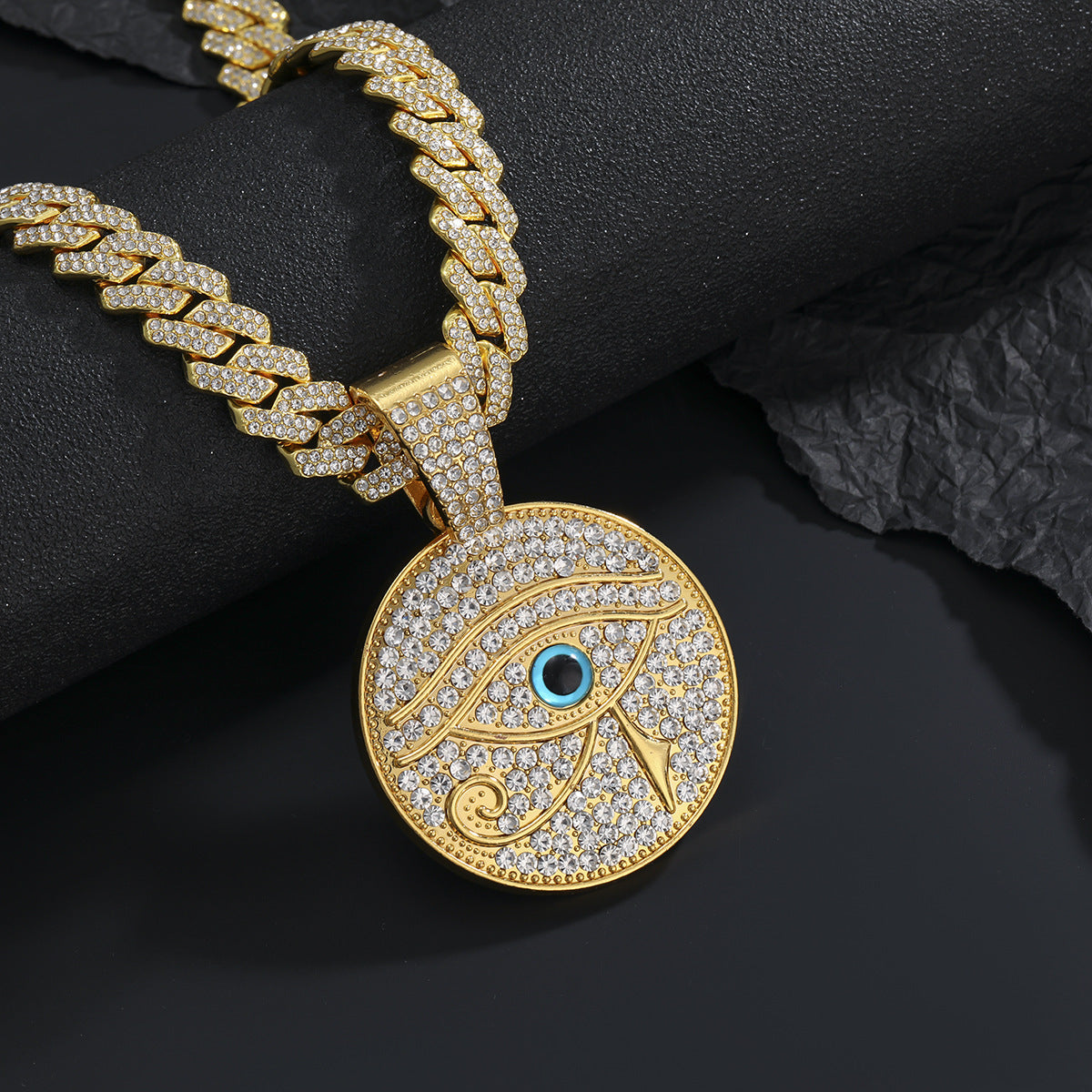 Hop Round Diamond Eye Of Horus Necklaces