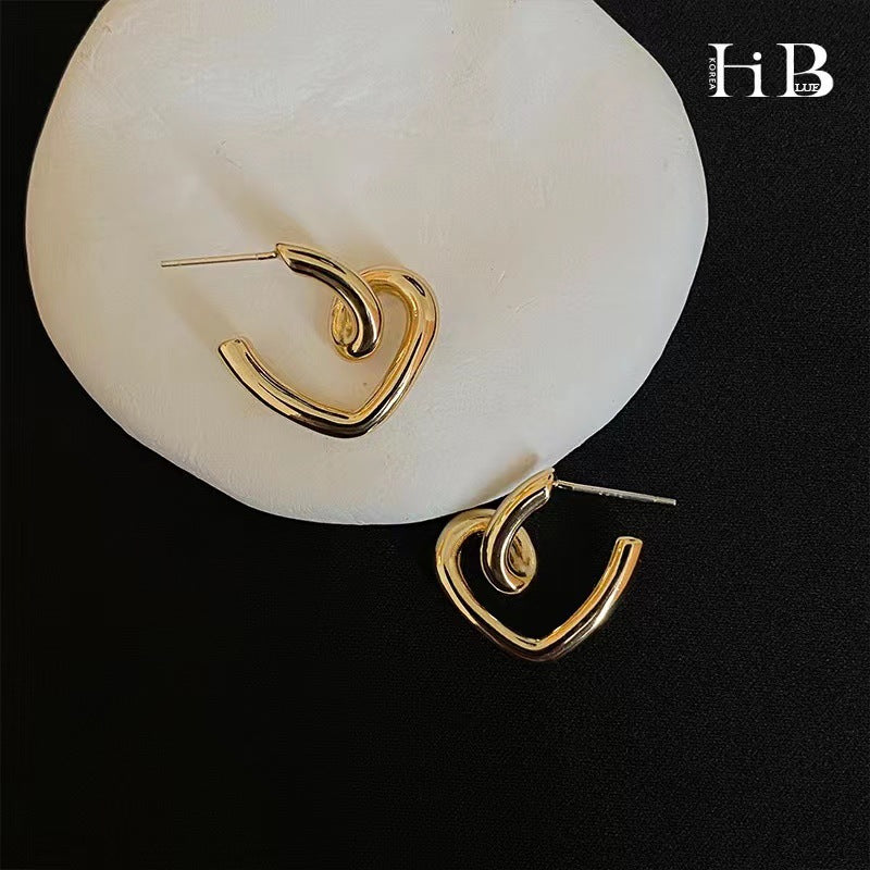 Women's Sier Needle Retro Geometric Metal Design Earrings