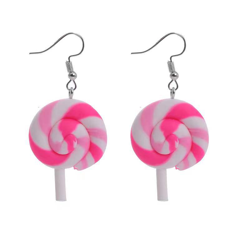 Personalized Colorful Lollipop Fun Handmade Ear Earrings