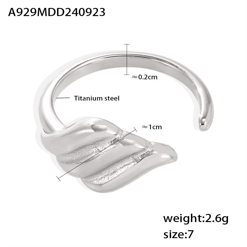 Plated French Minority Creative Slightly Luxury Sense Rings