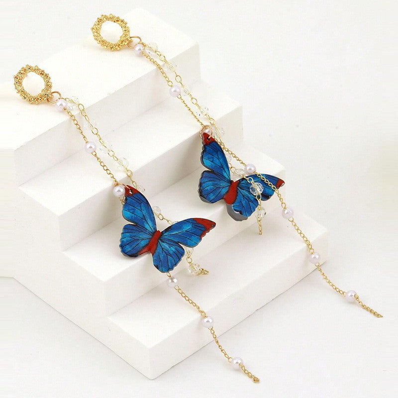 Needle High-grade Pearl Bow Flower Tulip Earrings