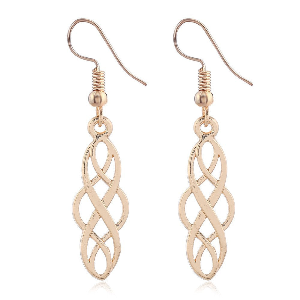 Fashion Court Vintage Alloy Round Roman Earrings