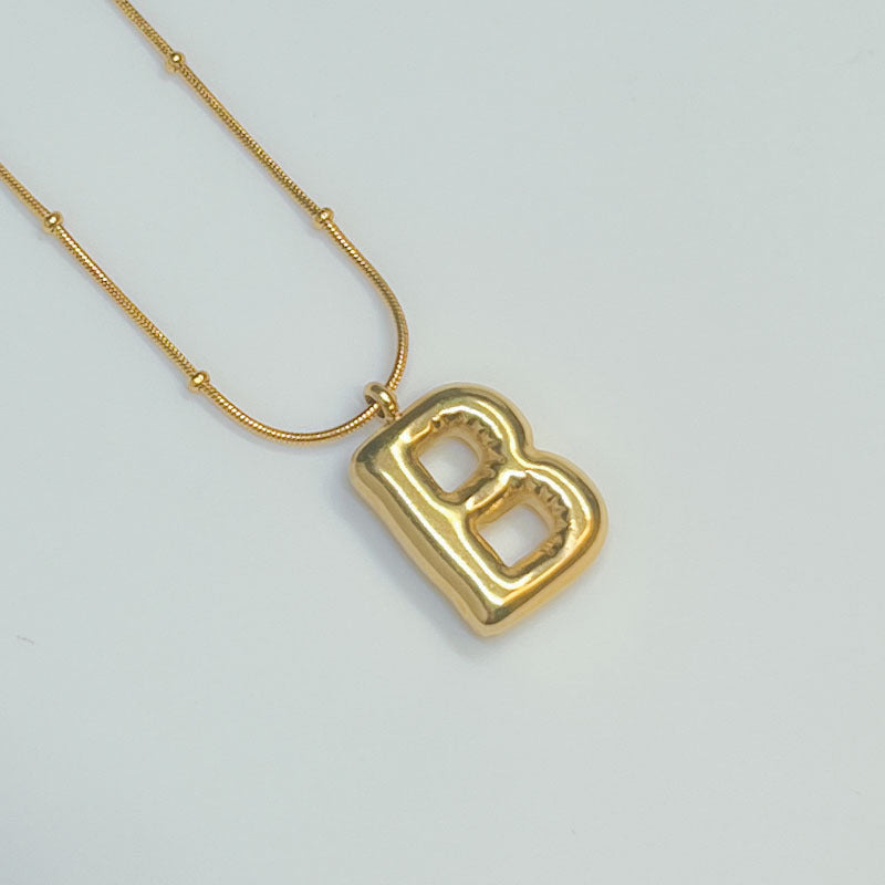 Female Summer Clavicle Chain Stainless Gold-plated Letters High-grade Necklaces