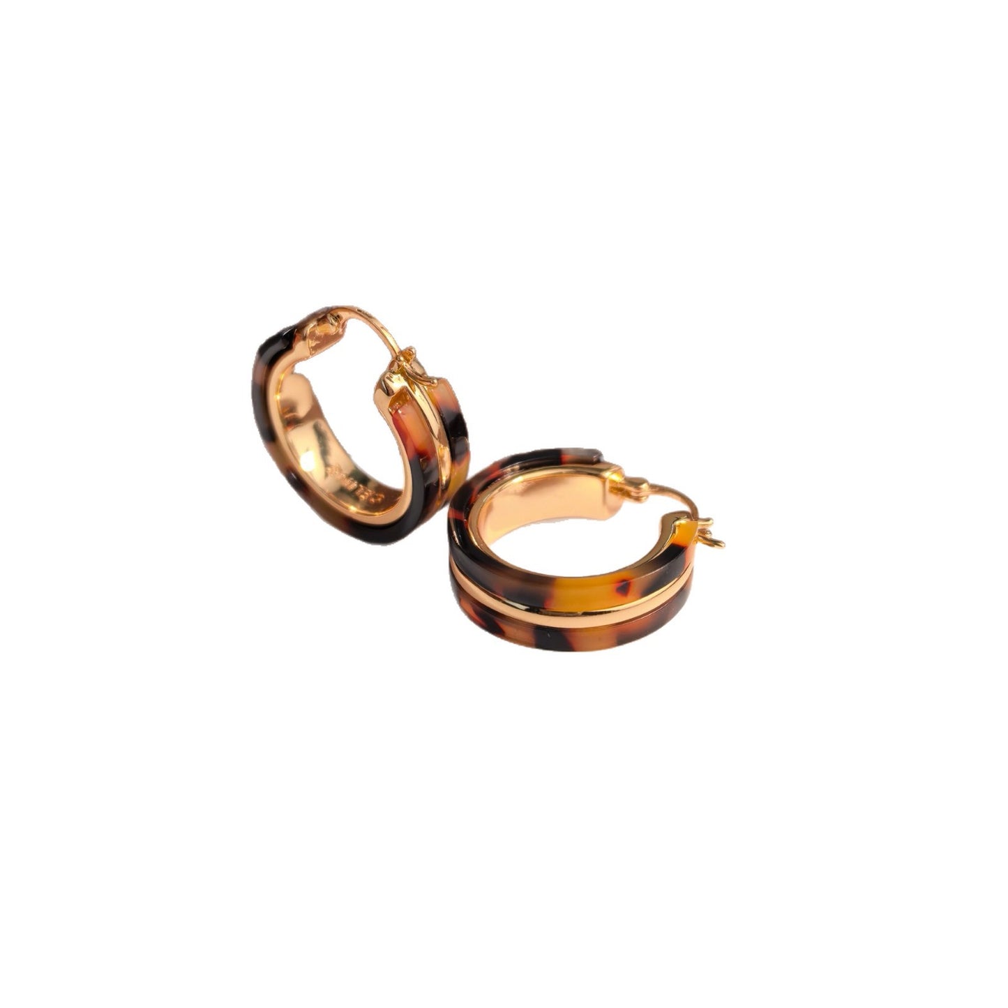 Retro Personality Leopard Print Female Ear Clip Earrings
