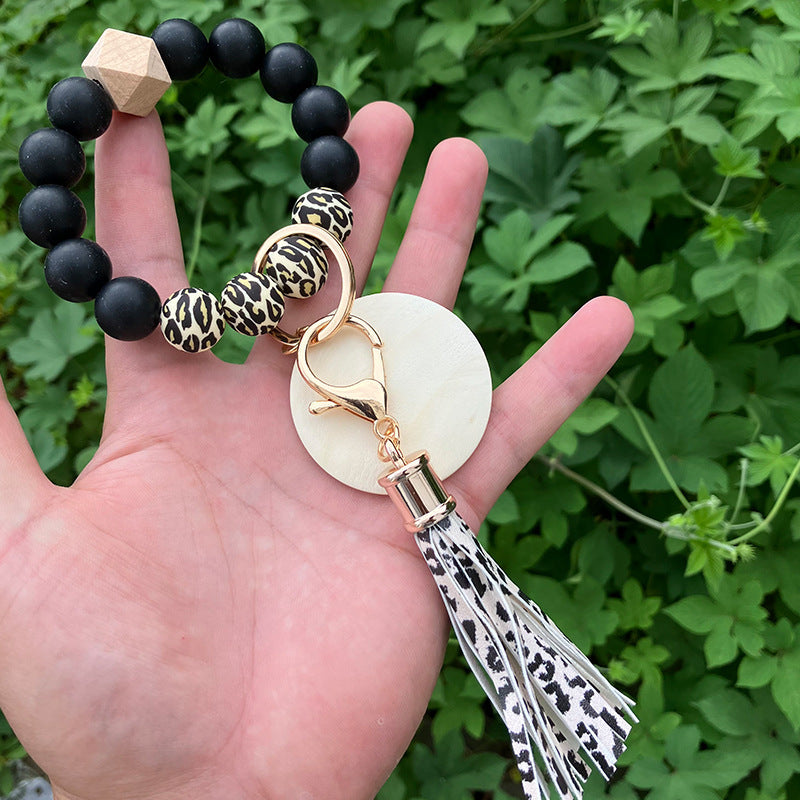 Beads Creative Beaded Tassel Sublimation Wood Bracelet