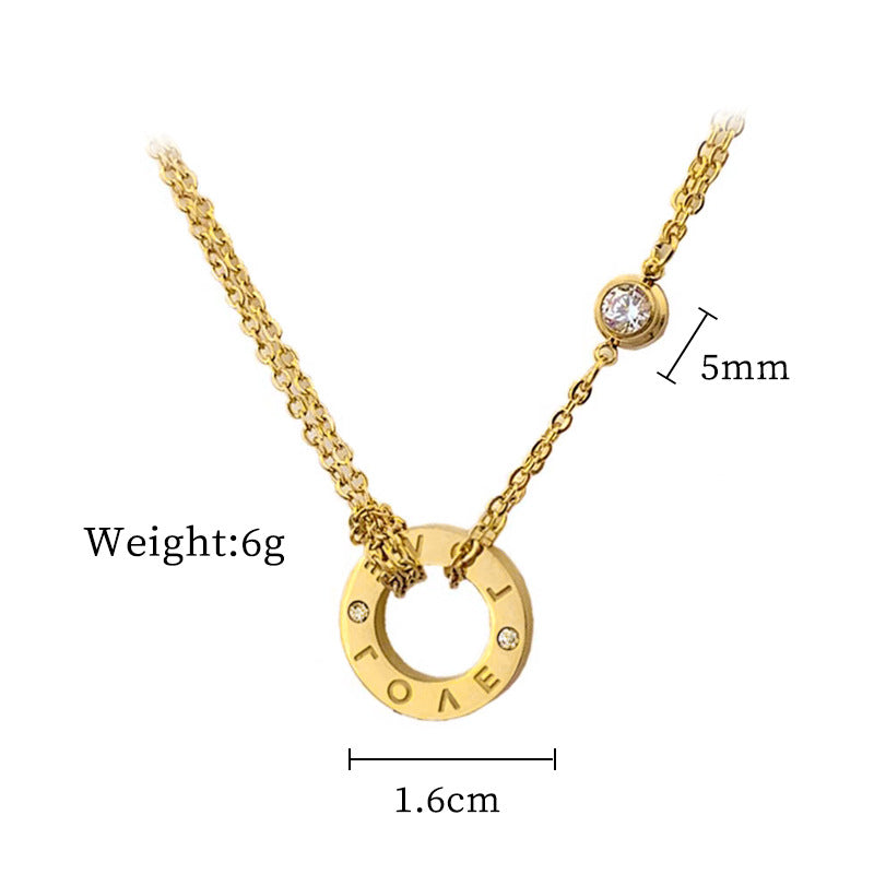 Body Titanium Steel Personality Minimalist Furnace Real Gold Necklaces