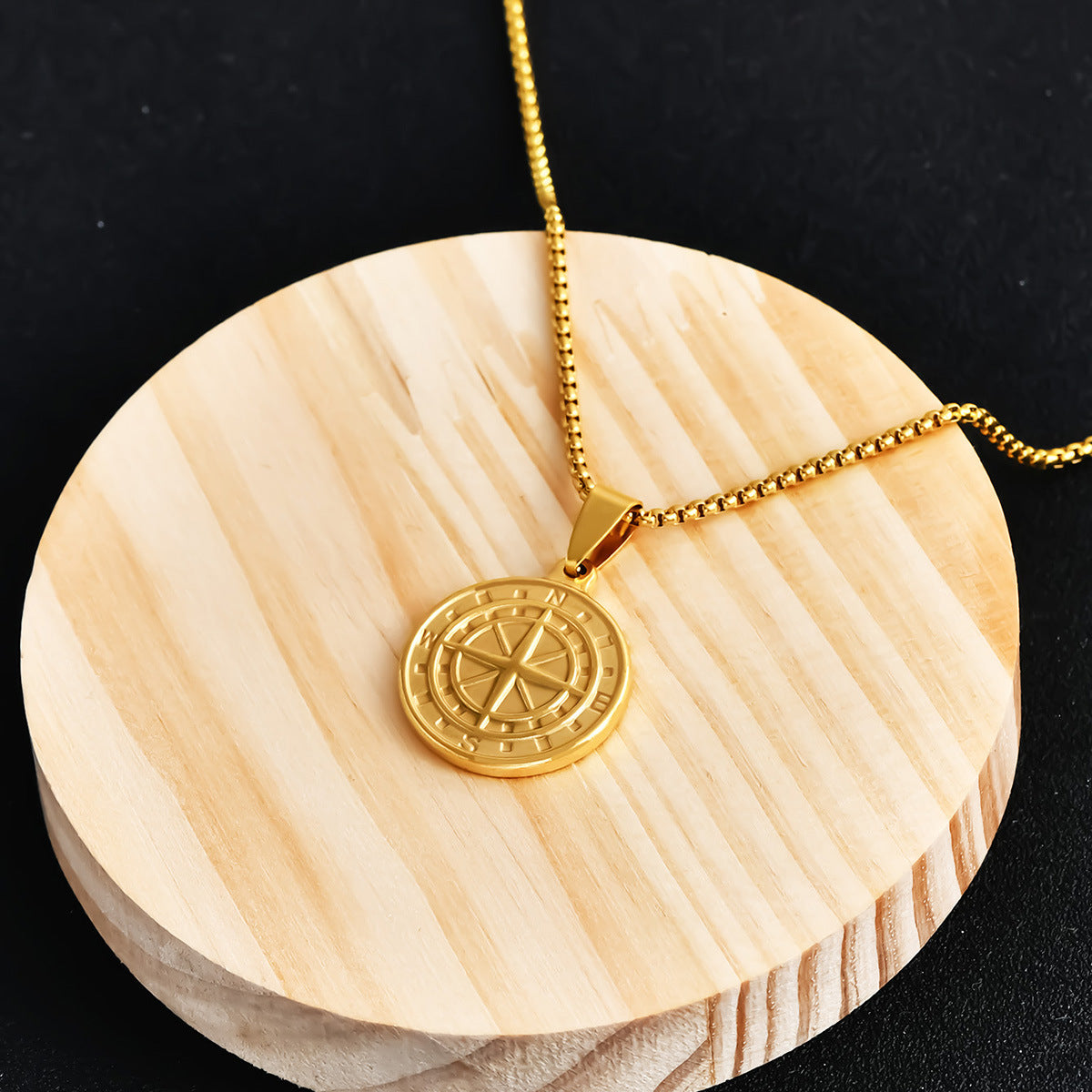 Women's & Men's Stainless Steel Vintage Compass Punk Casting Pendants