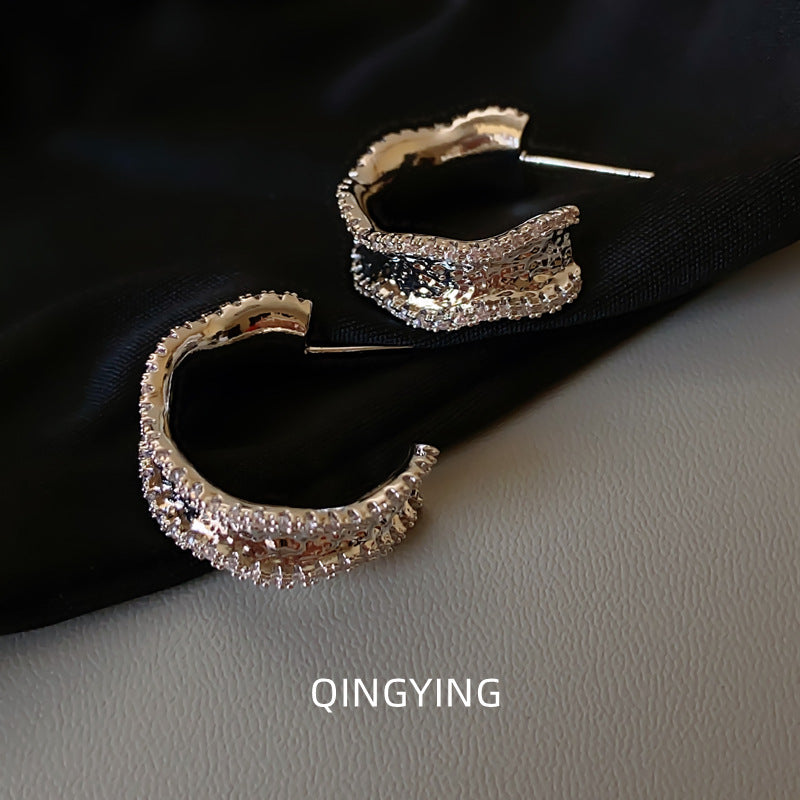Women's Irregular Design High-grade Light Luxury Temperament Earrings