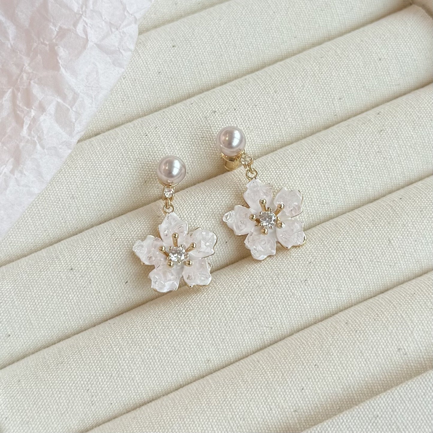 Fairy Sweet Elegant Flower Niche Design Girly Style Earrings