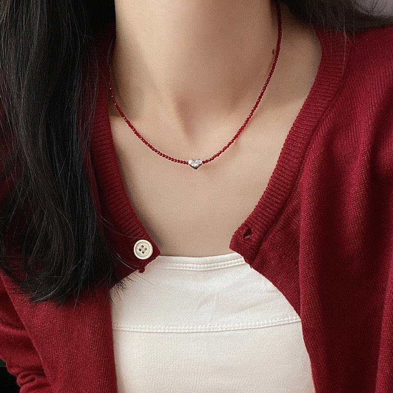 Women's Small Pieces Of Amethyst Simple Handmade Necklaces