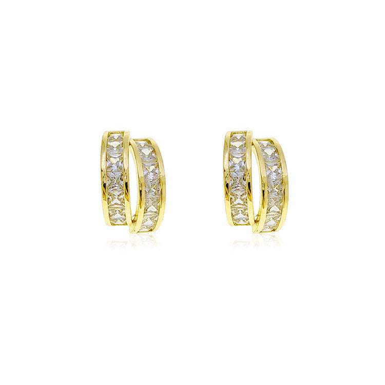 Women's Niche Design Simple Rhinestone High-grade Temperament Earrings