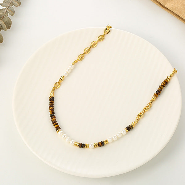 Tiger Eye High-grade Clavicle Chain Vintage Necklaces