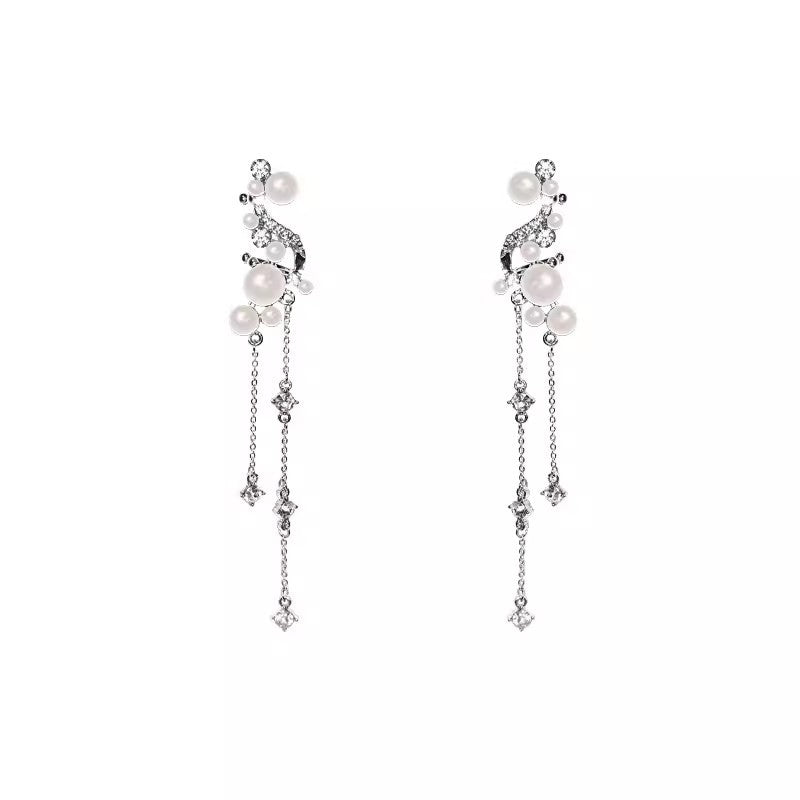 Women's Tassel Ear Clip High-grade Light Luxury Temperament Earrings