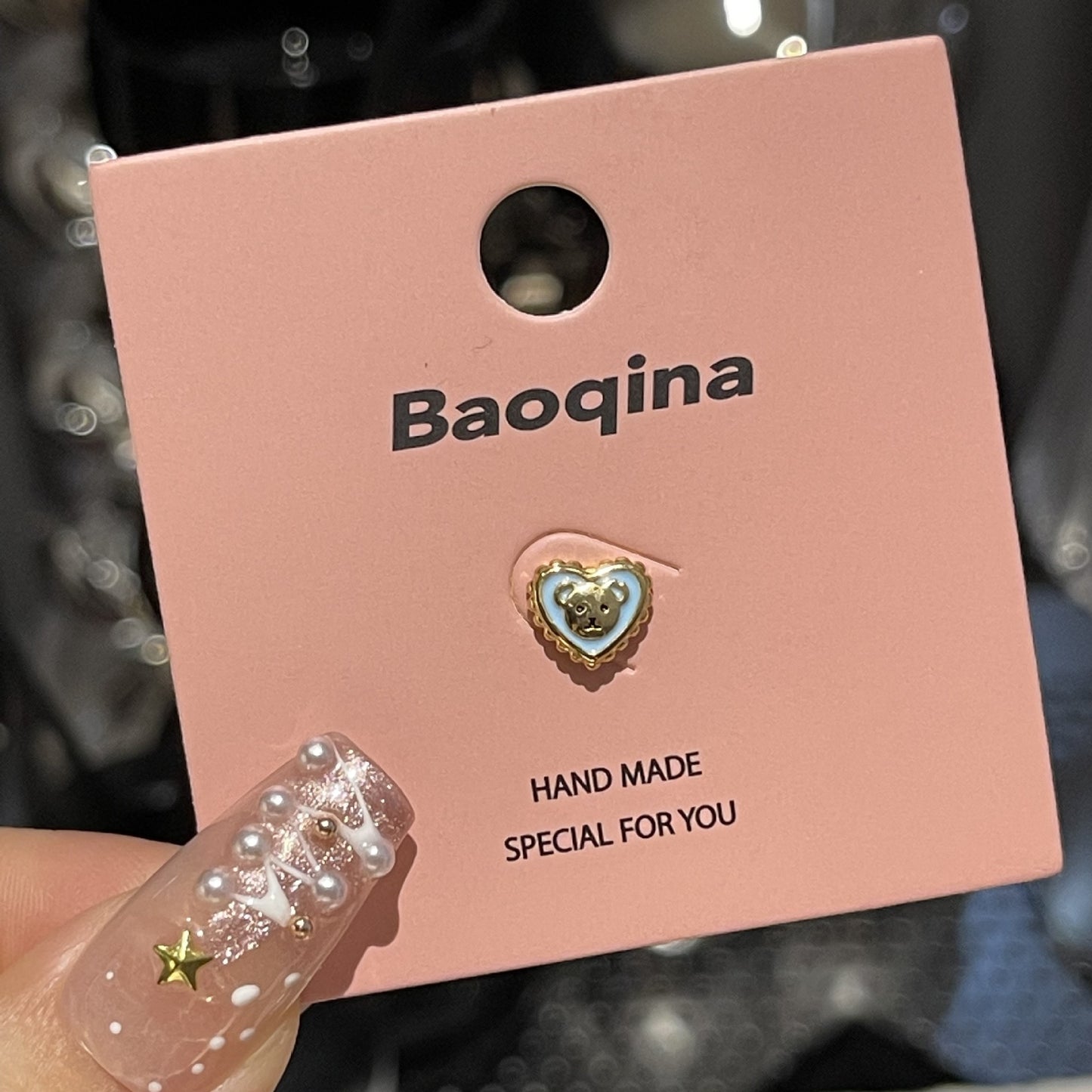 Colorful Oil Ear Bone Screw Temperament Earrings