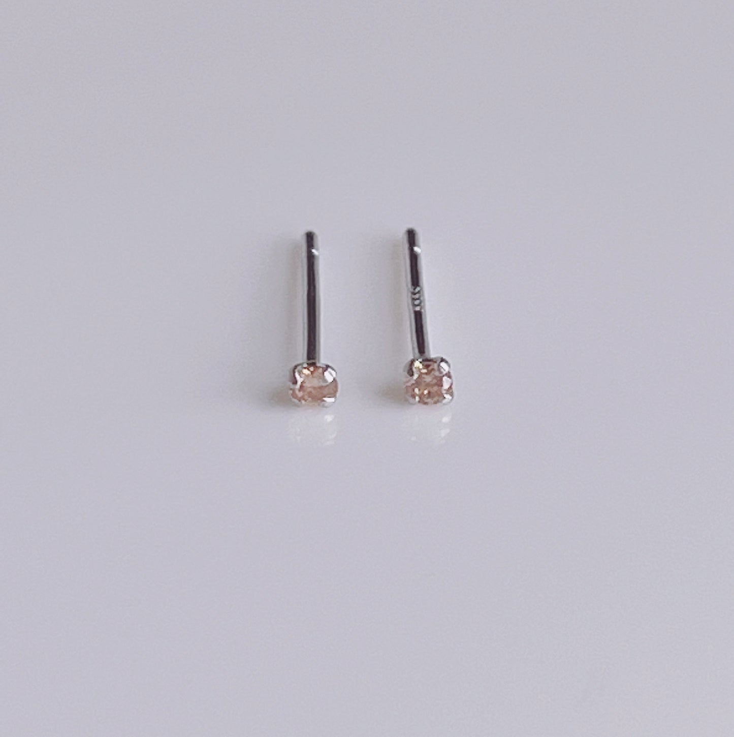 Sterling Sier Zircon Color Ear Bone Earrings