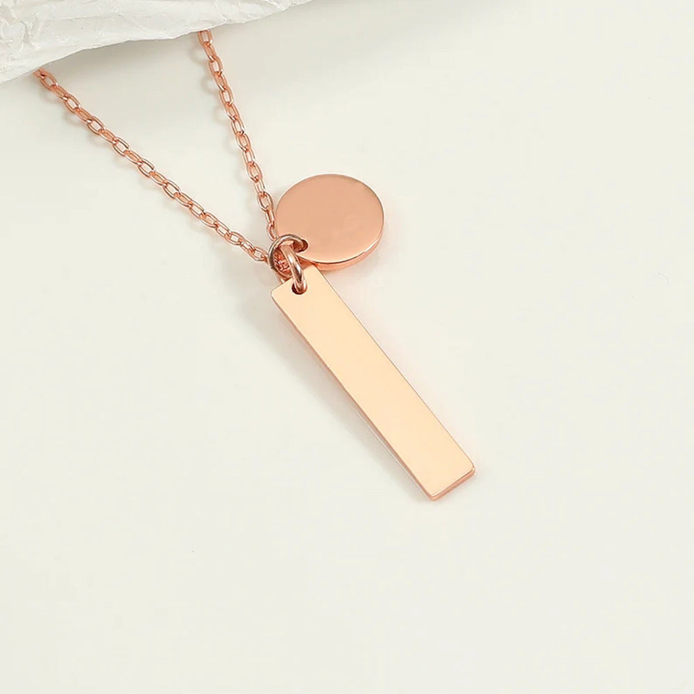 Women's Wafer Tag Stainless Steel For Personalized Necklaces