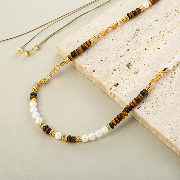 Tiger Eye High-grade Clavicle Chain Vintage Necklaces