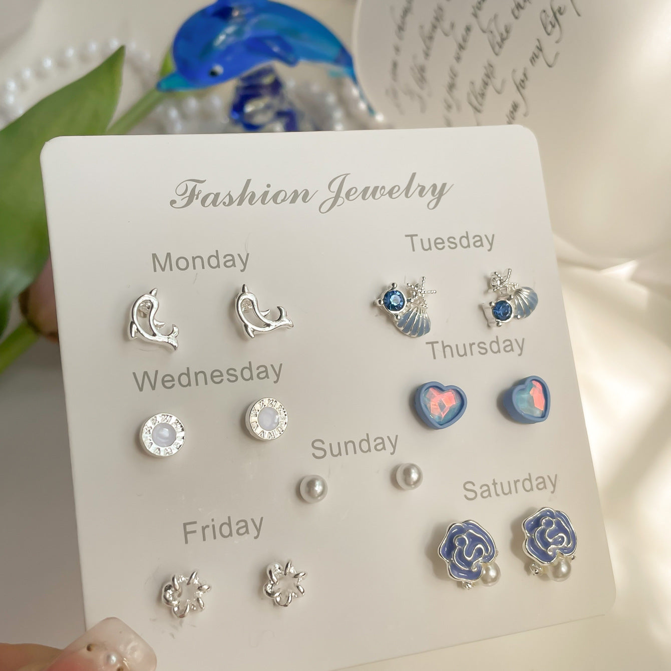 Sweet Cool Style Fairy Butterfly Combination Exquisite Earrings