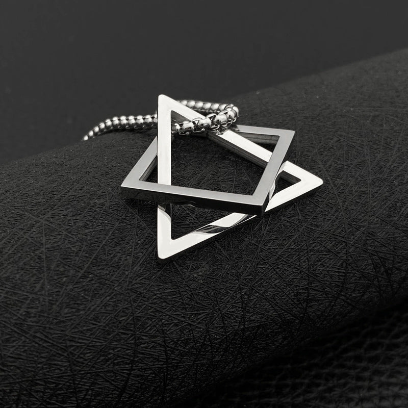 Women's & Men's Fashion Fashionmonger Geometric Triangle Square Suit Pendants