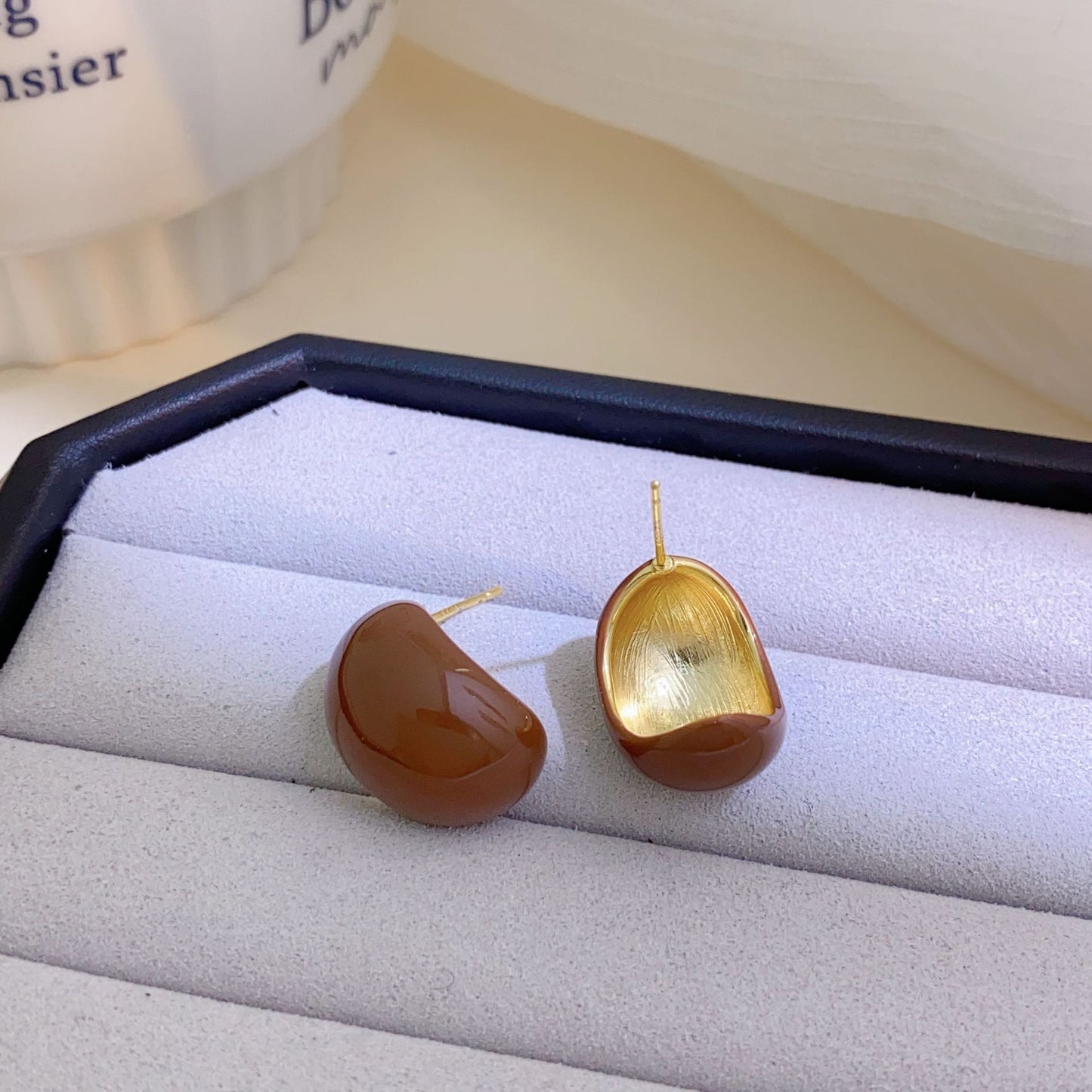 Enamel Drip Glazed Color Female Tide Earrings