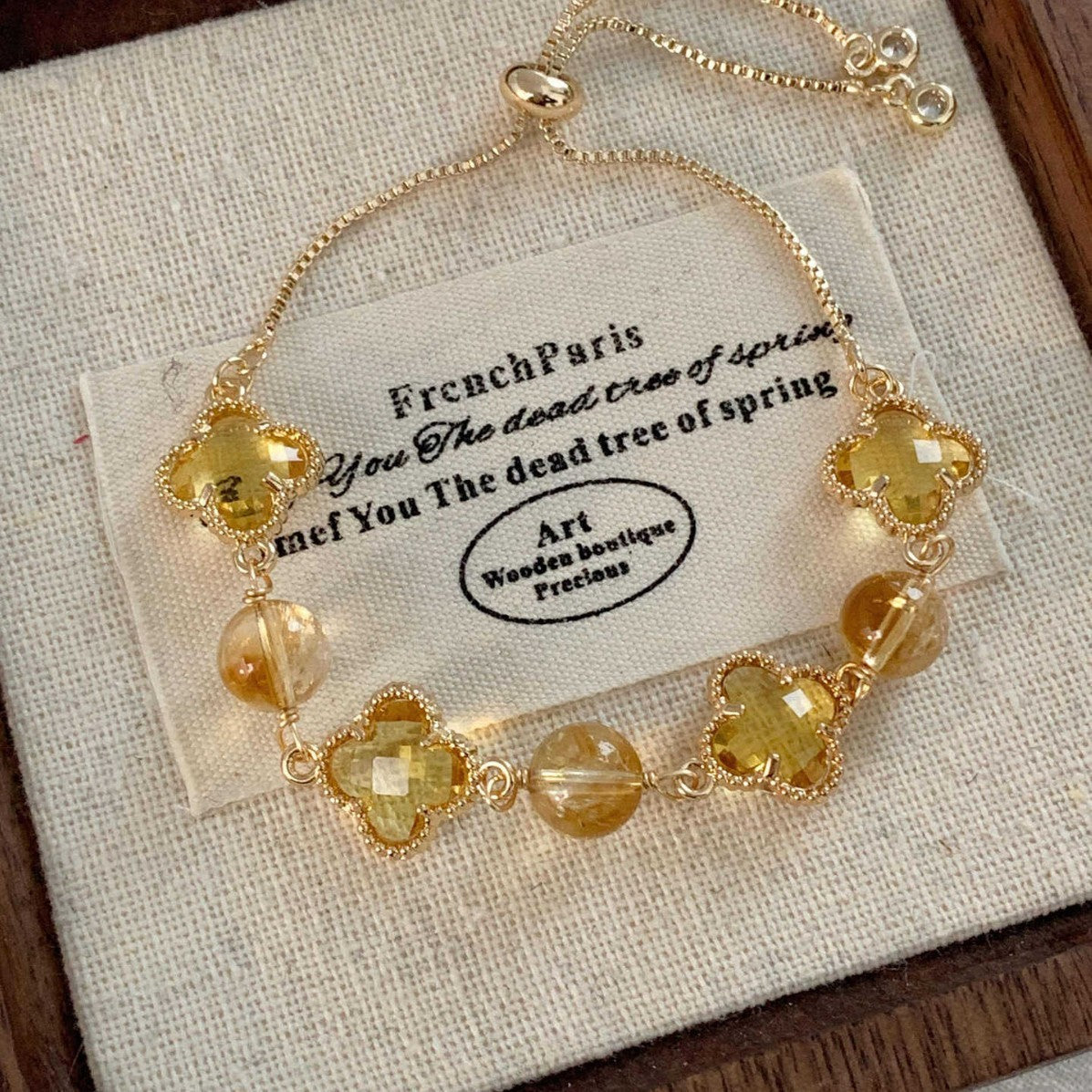 Casual Four-leaf Clover Simple Fresh Design Bracelet