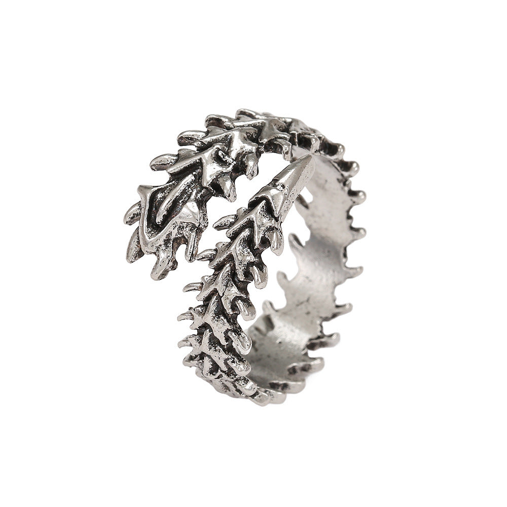 Women's & Men's Punk Backbone Skull Personality Retro With Opening Adjustable Centipede Rings