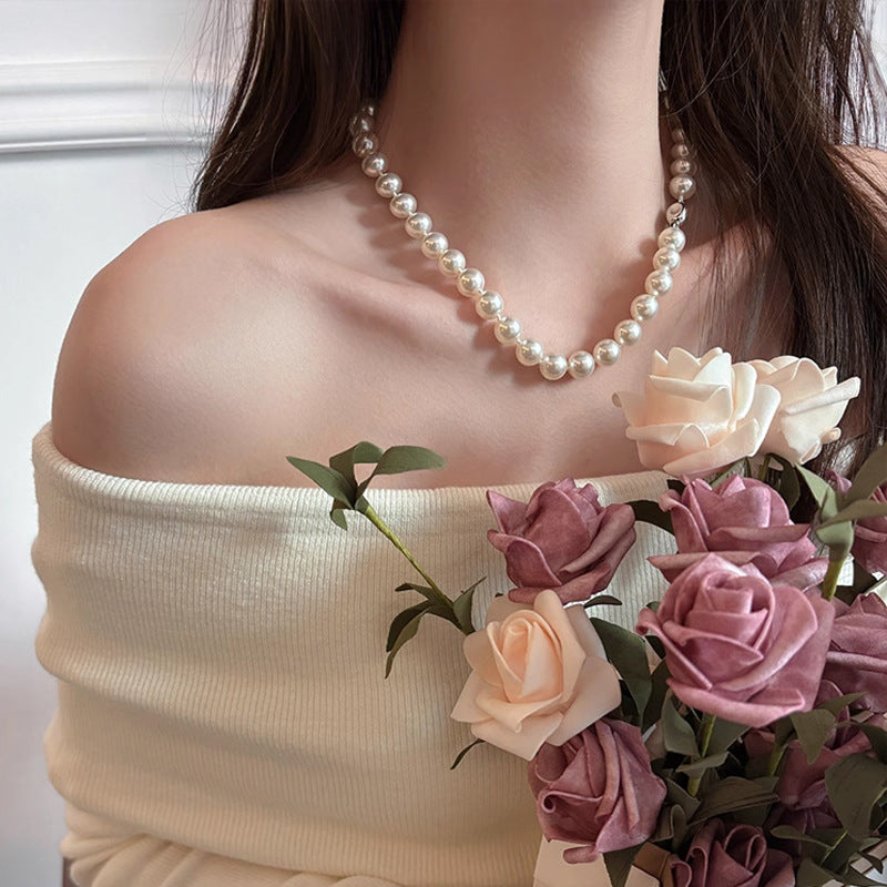 Women's Chain High-grade Light Luxury Beaded Clavicle Necklaces