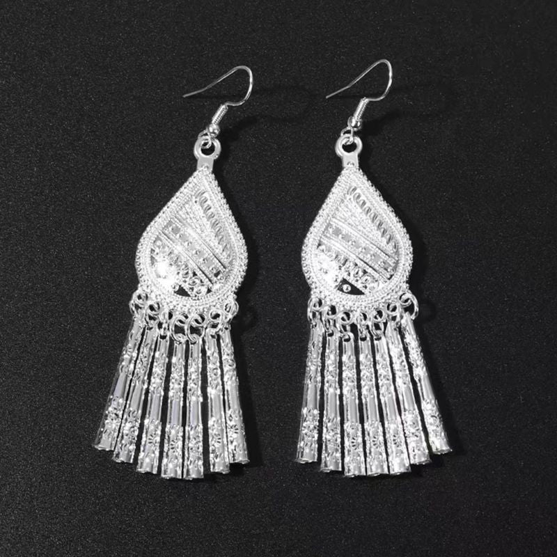 Imitation Miao Sier Ethnic Style Peacock Earrings