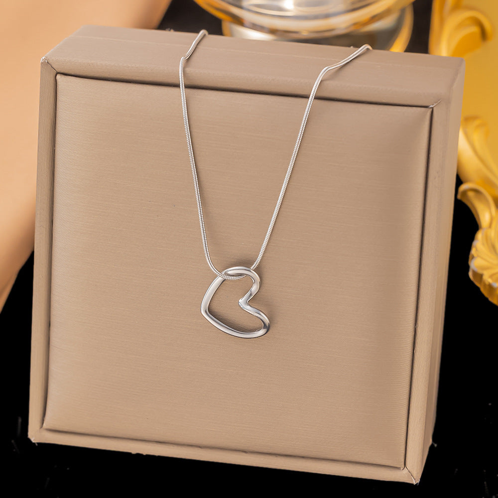 Titanium Steel Rose White Shell Round Necklaces