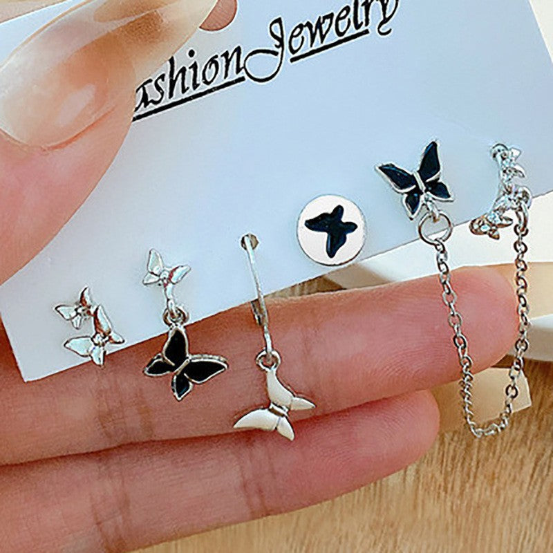 Women's Creative Dark Love Heart Niche Design Earrings