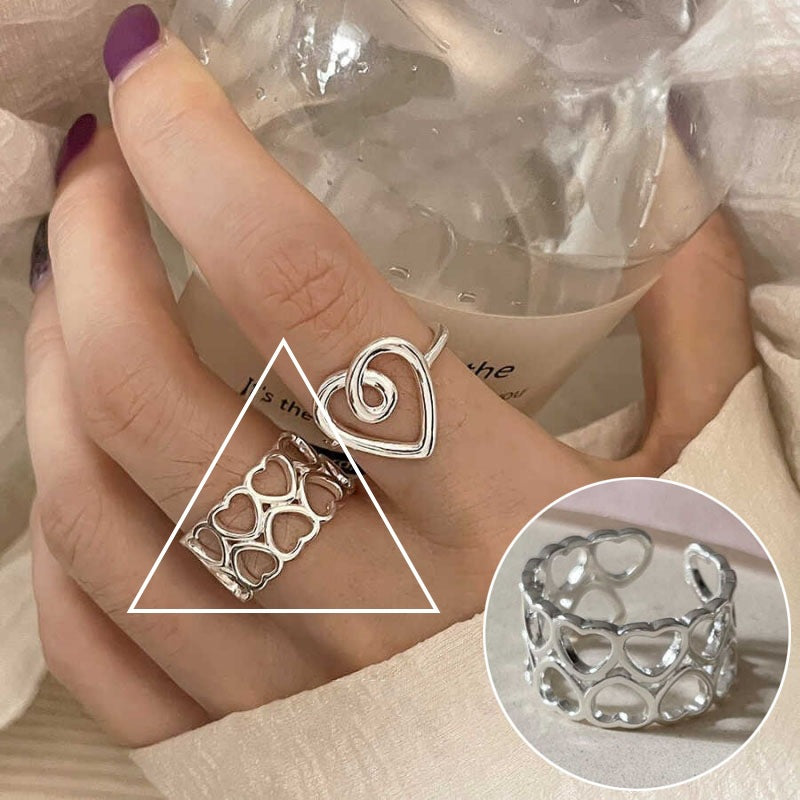 Female Stall Twin Sier Plated Niche Rings