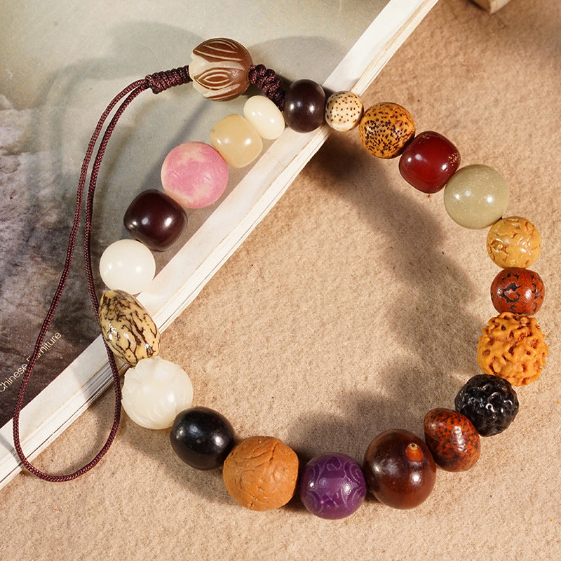 Women's & Men's Seeds Multi Jewels Bodhi Prayer Beads Crafts For Bracelet