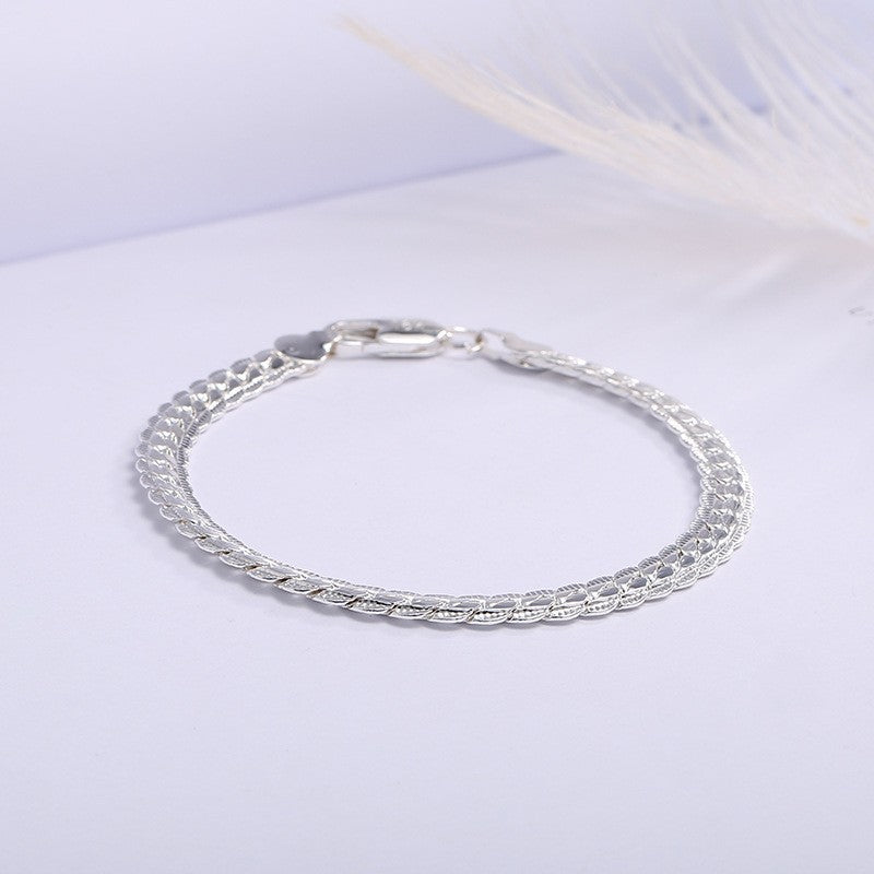 Unique Personalized Simple Sier-plated Inch Chain Necklaces