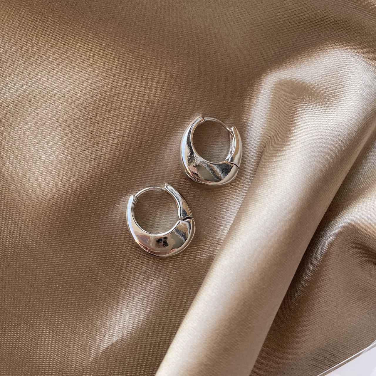 Women's Metal Simplicity Geometric Cold Style High-grade Light Luxury Earrings